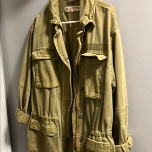 Free People Utility Jacket in Olive Green